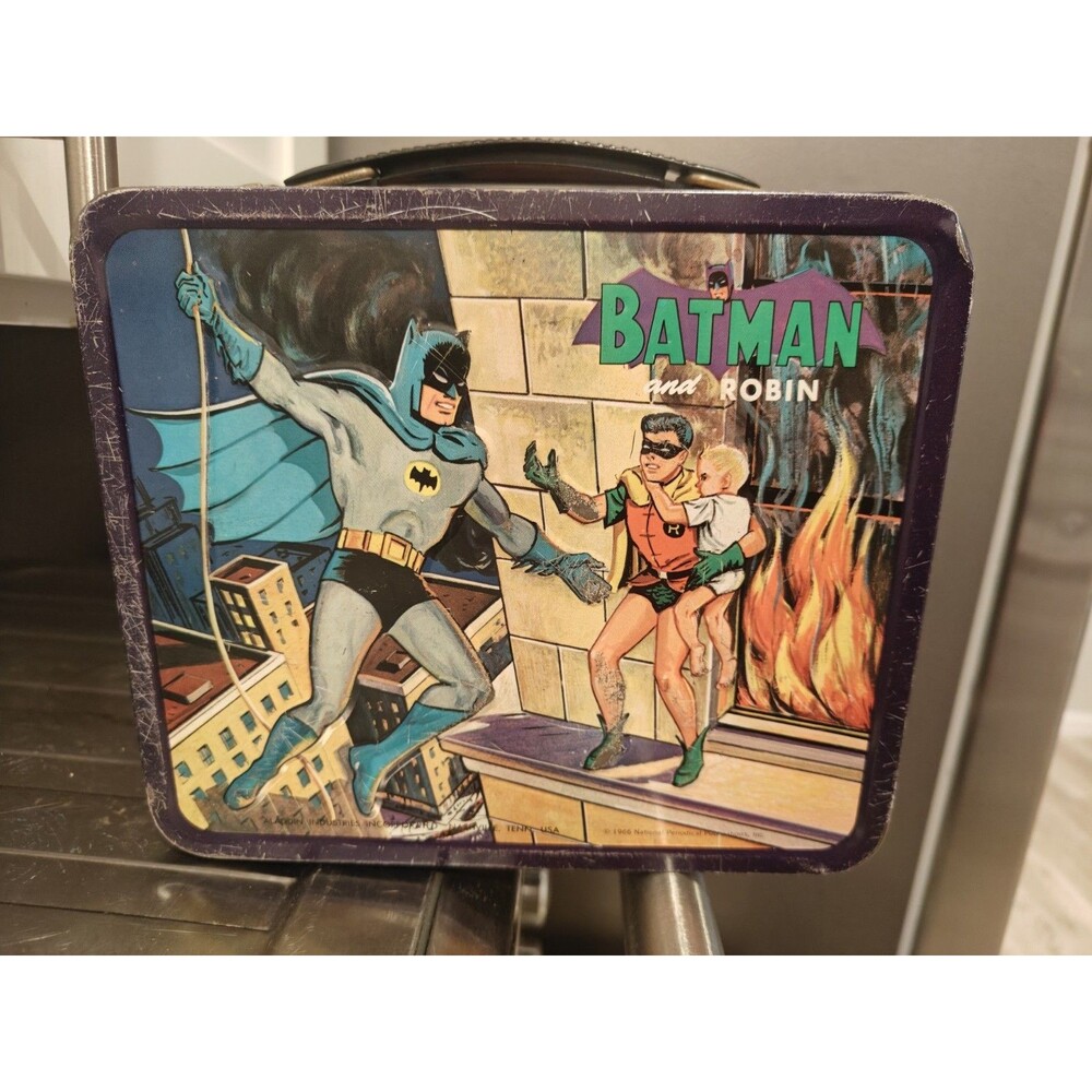 Vintage Aladdin Batman & Robin Lunchbox 1966 - CLEAN - No Thermos